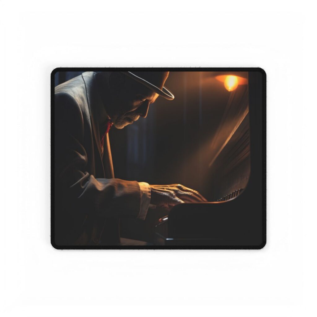 Intricate Piano Moment: Reflections of a Musician - Desk Mat