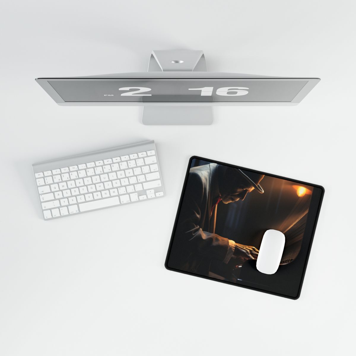 Intricate Piano Moment: Reflections of a Musician - Desk Mat