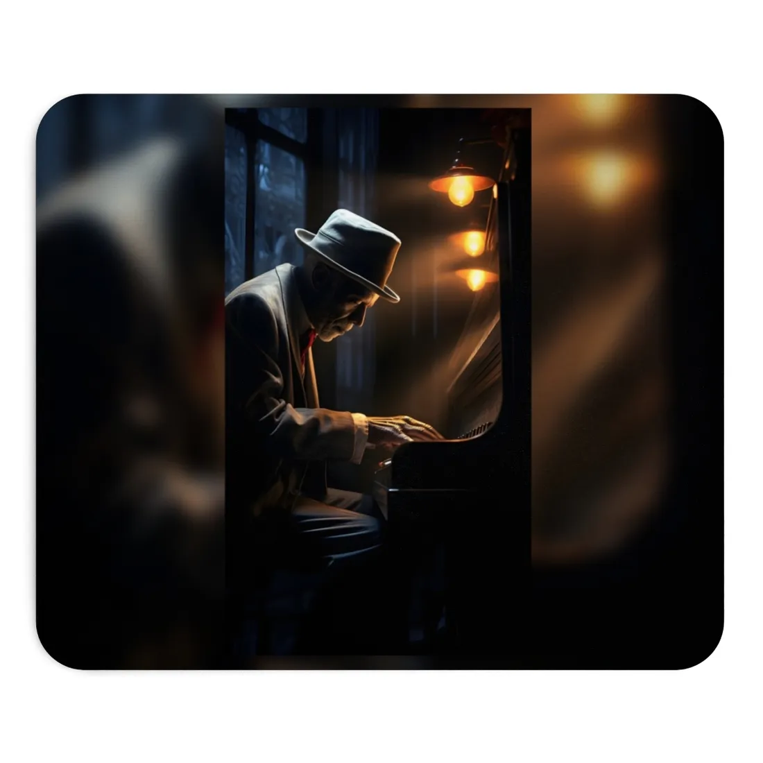 Intricate Piano Moment: Reflections of a Musician - Mouse Pad
