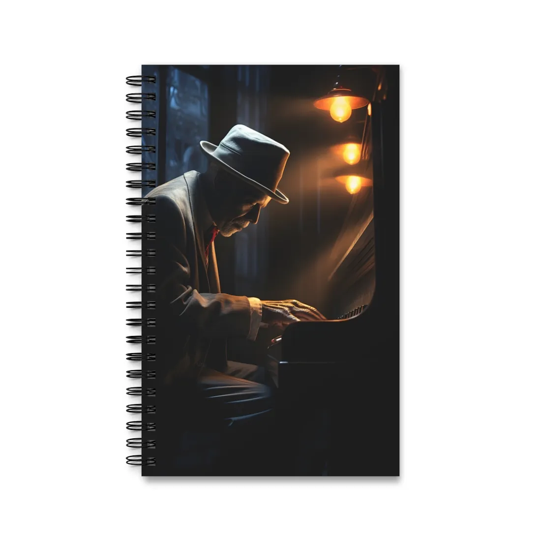 Intricate Piano Moment: Reflections of a Musician - Spiral Notebook