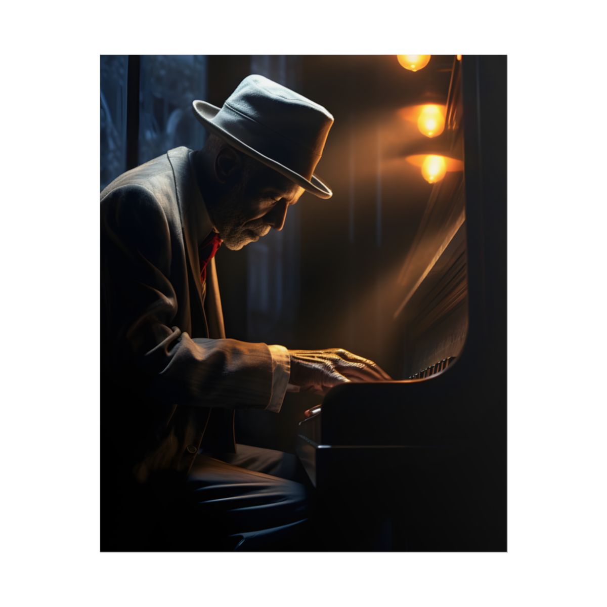 Intricate Piano Moment: Reflections of a Musician - Poster