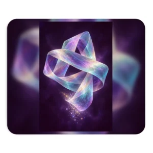 Iridescent Ribbon Loops Mouse Pad