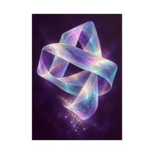 Iridescent Ribbon Loops Poster