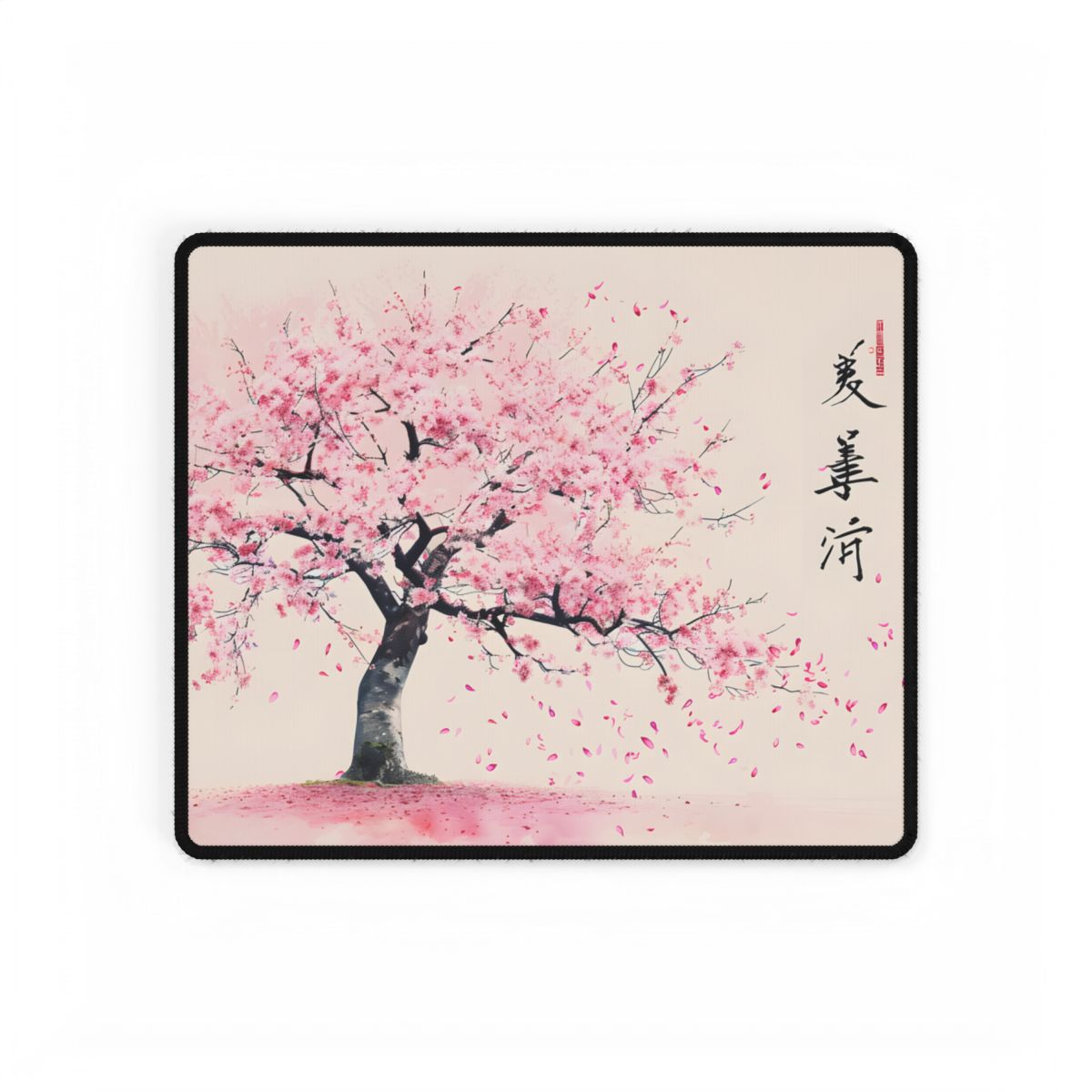 Japanese Cherry Blossom Art: Springtime Painting - Desk Mat