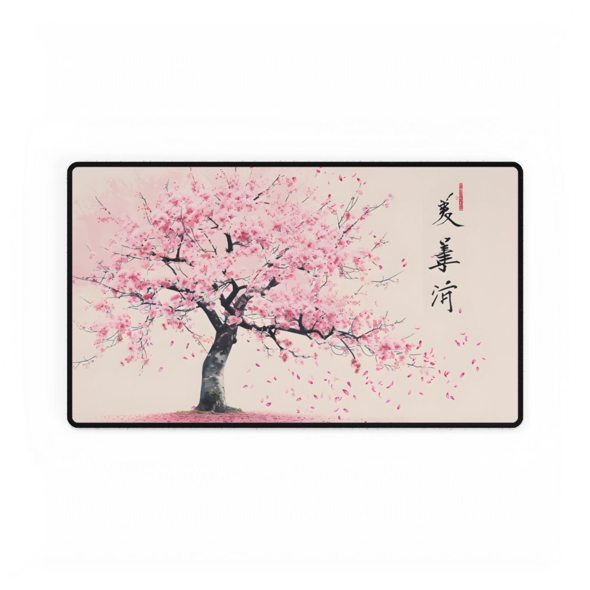 Japanese Cherry Blossom Art: Springtime Painting - Desk Mat