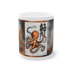 Japanese Octopus Ink Painting Mug