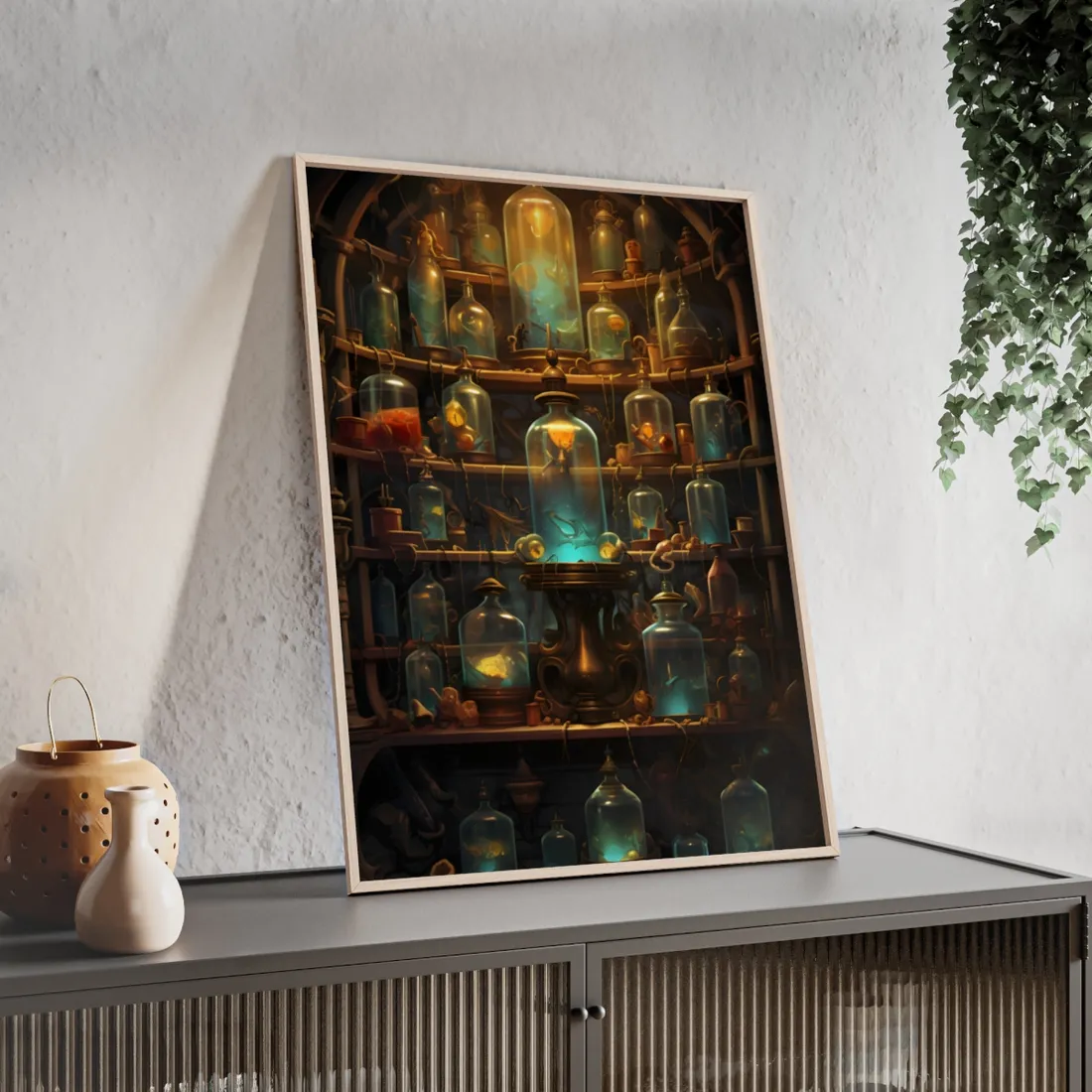Lab Curiosities: Mysterious Research Space - Framed Poster