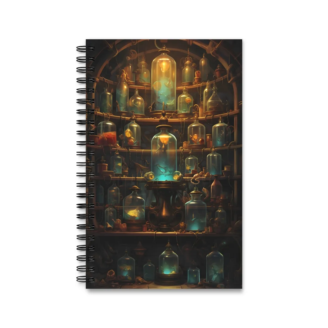 Lab Curiosities: Mysterious Research Space - Spiral Notebook