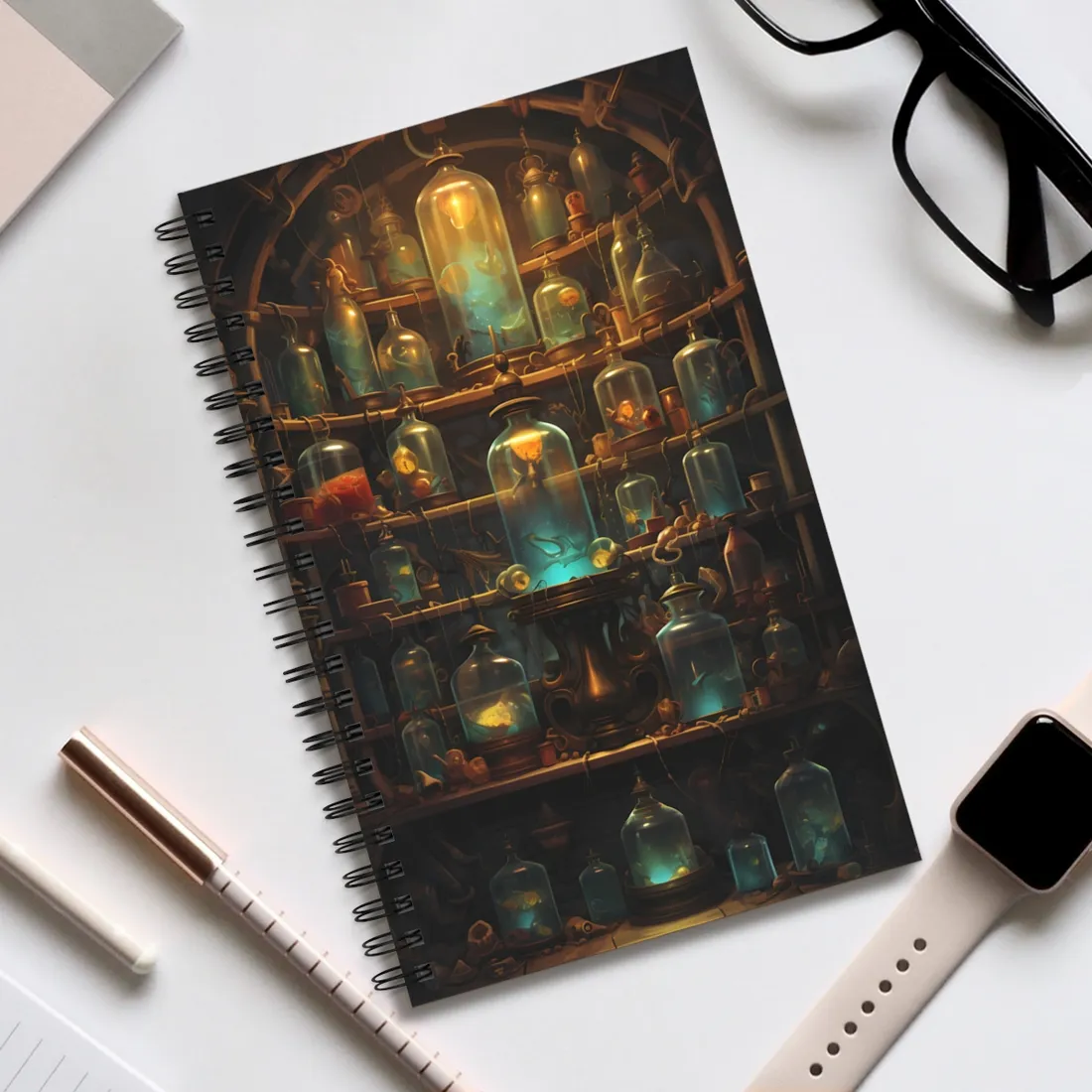 Lab Curiosities: Mysterious Research Space - Spiral Notebook