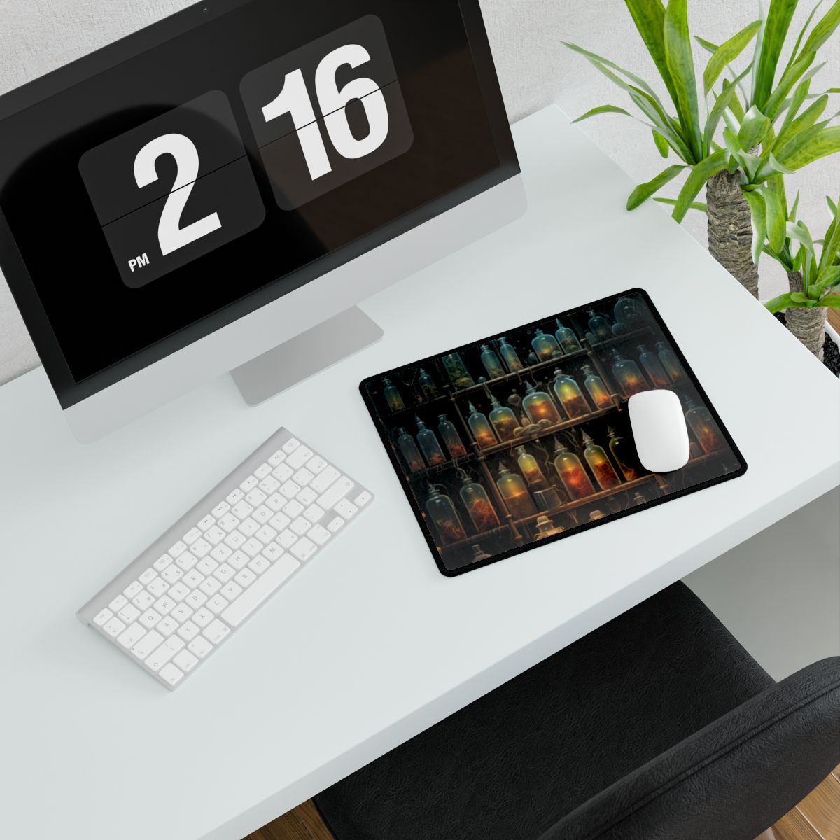 Lab Secrets: A Mysterious Science Experiment Unveiled - Desk Mat