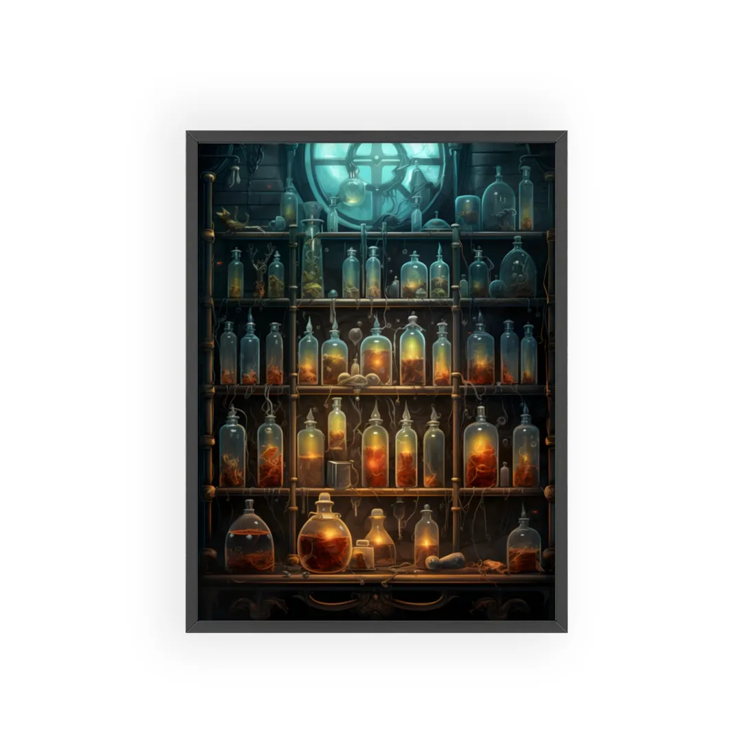 Lab Secrets: A Mysterious Science Experiment Unveiled - Framed Poster