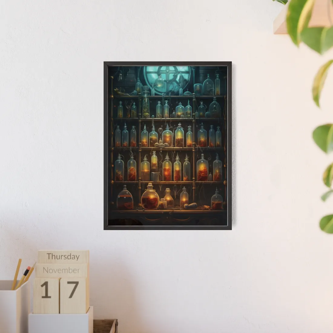 Lab Secrets: A Mysterious Science Experiment Unveiled - Framed Poster