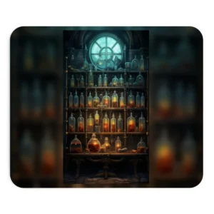 Glowing Apothecary Bottles Mouse Pad