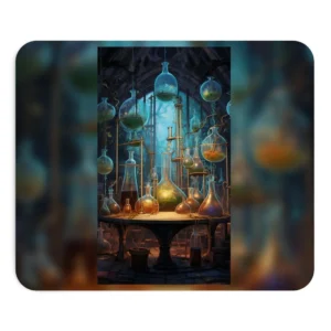 Alchemy Laboratory with Glass Flasks Mouse Pad