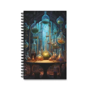 Alchemy Laboratory with Glass Flasks Spiral Notebook