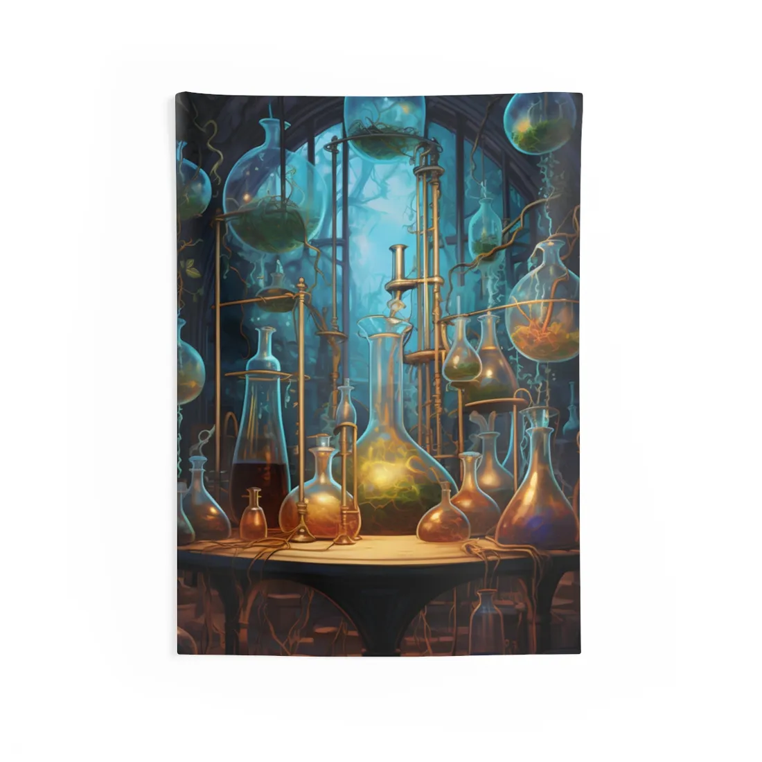 Lab Technician's Focus: Biotechnology Science in Action - Wall Tapestry