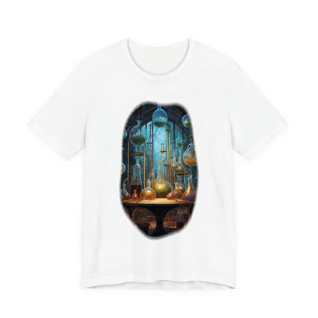 Lab Technician's Focus: Biotechnology Science in Action - T-Shirt (White)