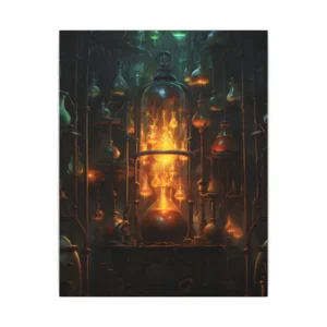 Glowing Alchemist’s Laboratory Canvas Print