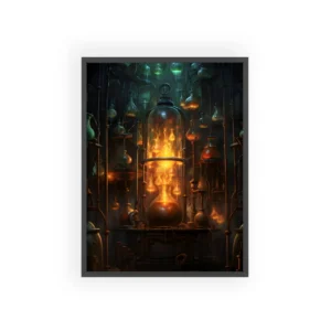 Glowing Alchemist’s Laboratory Framed Poster