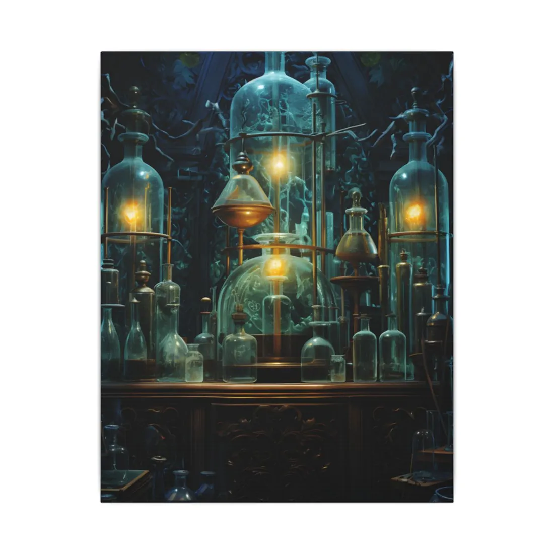 Laboratory Scene: Scientist in Chemical Research - Canvas