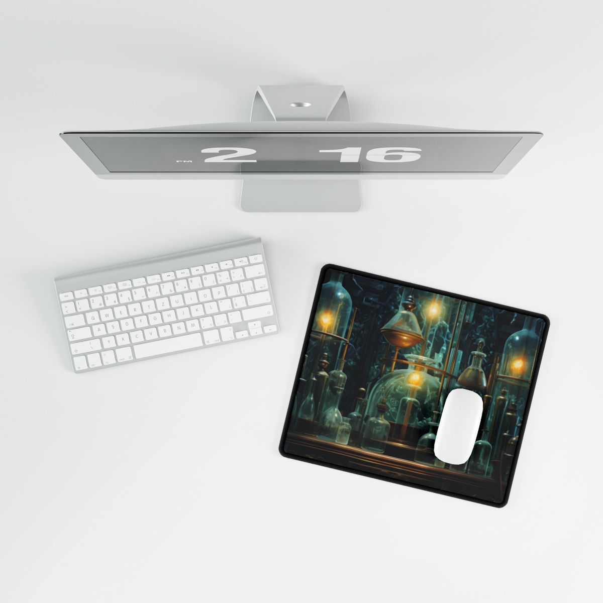 Laboratory Scene: Scientist in Chemical Research - Desk Mat