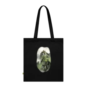 Misty Island with Pagoda Tote Bag