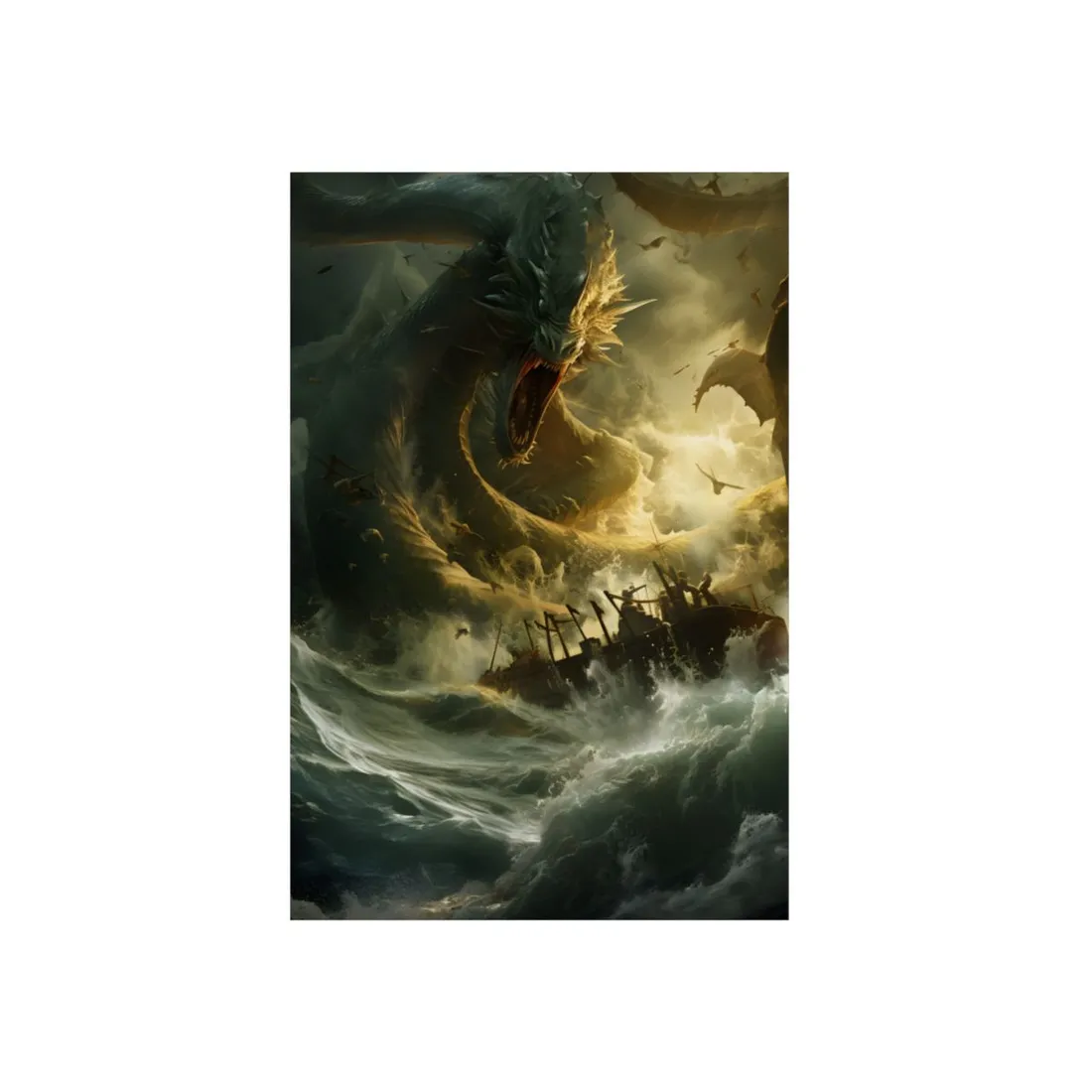 Legendary Sea Serpent: Ancient Ocean Monster - Metal Poster