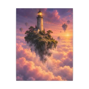 Lighthouse on Floating Island Canvas Print