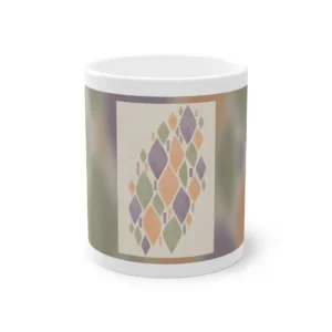 Pastel Leaf Shapes Pattern Mug