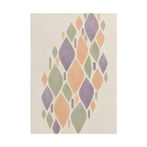 Pastel Leaf Shapes Pattern Poster