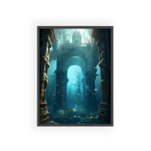Submerged Stone Arches Framed Poster
