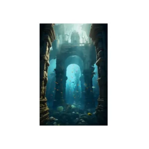 Submerged Stone Arches Metal Poster
