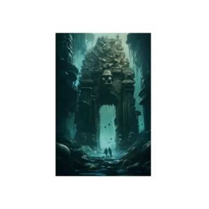 Submerged Stone Gateway Metal Poster
