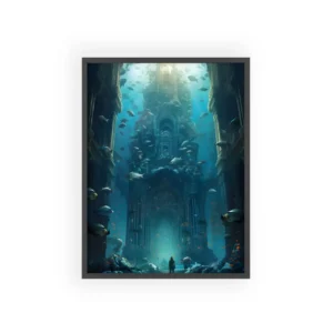 Sunken Cathedral Ruins Framed Poster