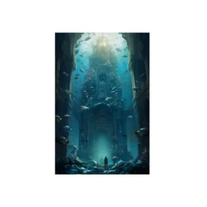 Sunken Cathedral Ruins Metal Poster