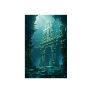 Sunken Stone Ruins Metal Poster