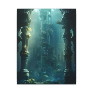 Underwater Ruins with Columns Canvas Print
