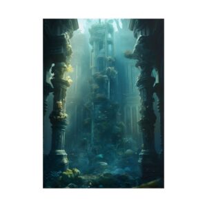 Underwater Ruins with Columns Poster