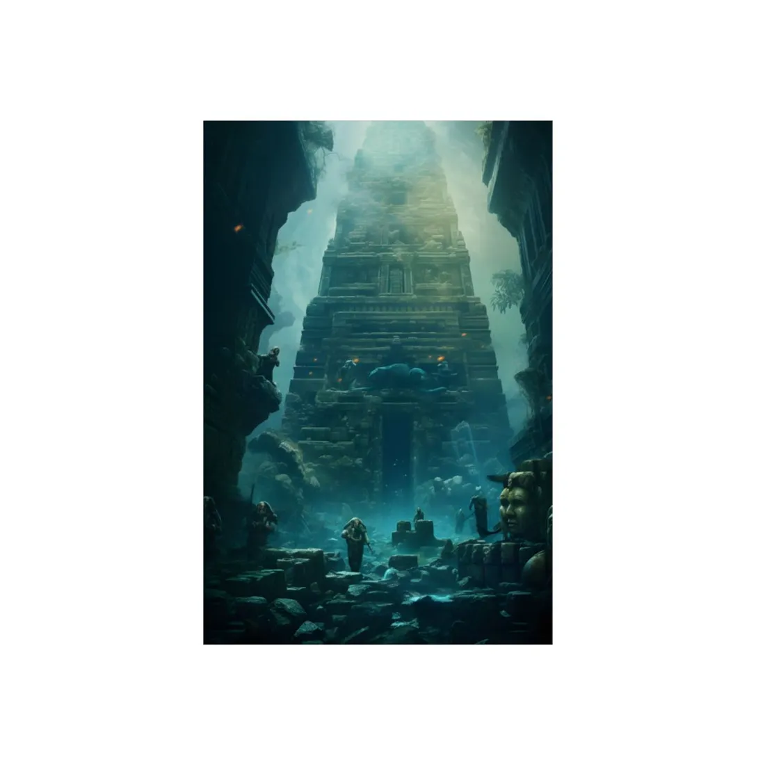 Lost Underwater City: Mystery Beneath the Waves - Metal Poster