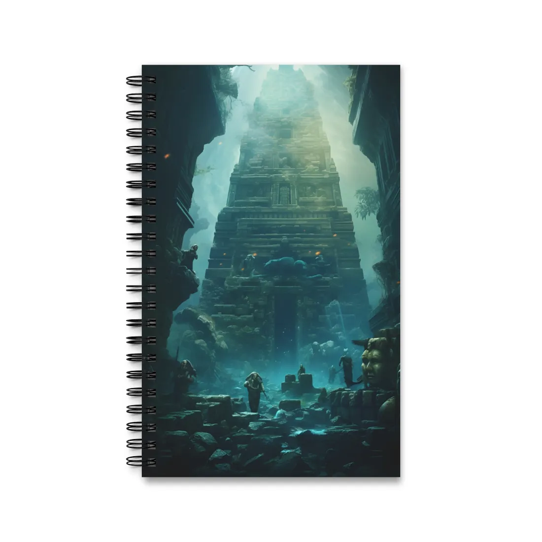 Lost Underwater City: Mystery Beneath the Waves - Spiral Notebook
