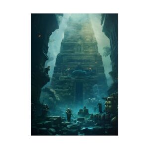Ancient Stepped Temple Ruins Poster