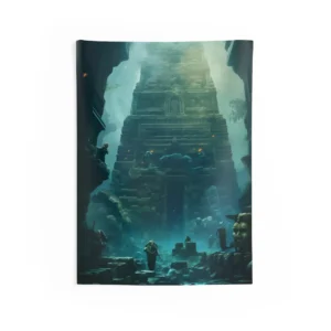 Ancient Stepped Temple Ruins Wall Tapestry