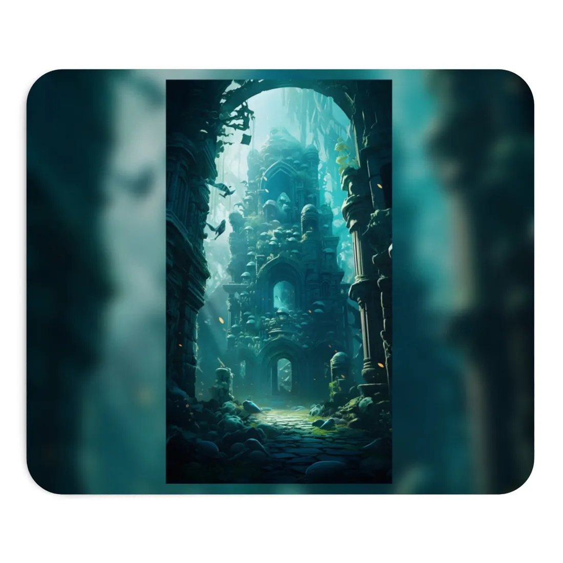 Lost Underwater Civilization: Ancient Artifacts in Mysterious Depths - Mouse Pad
