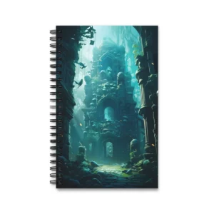 Submerged Ruined Temple Spiral Notebook
