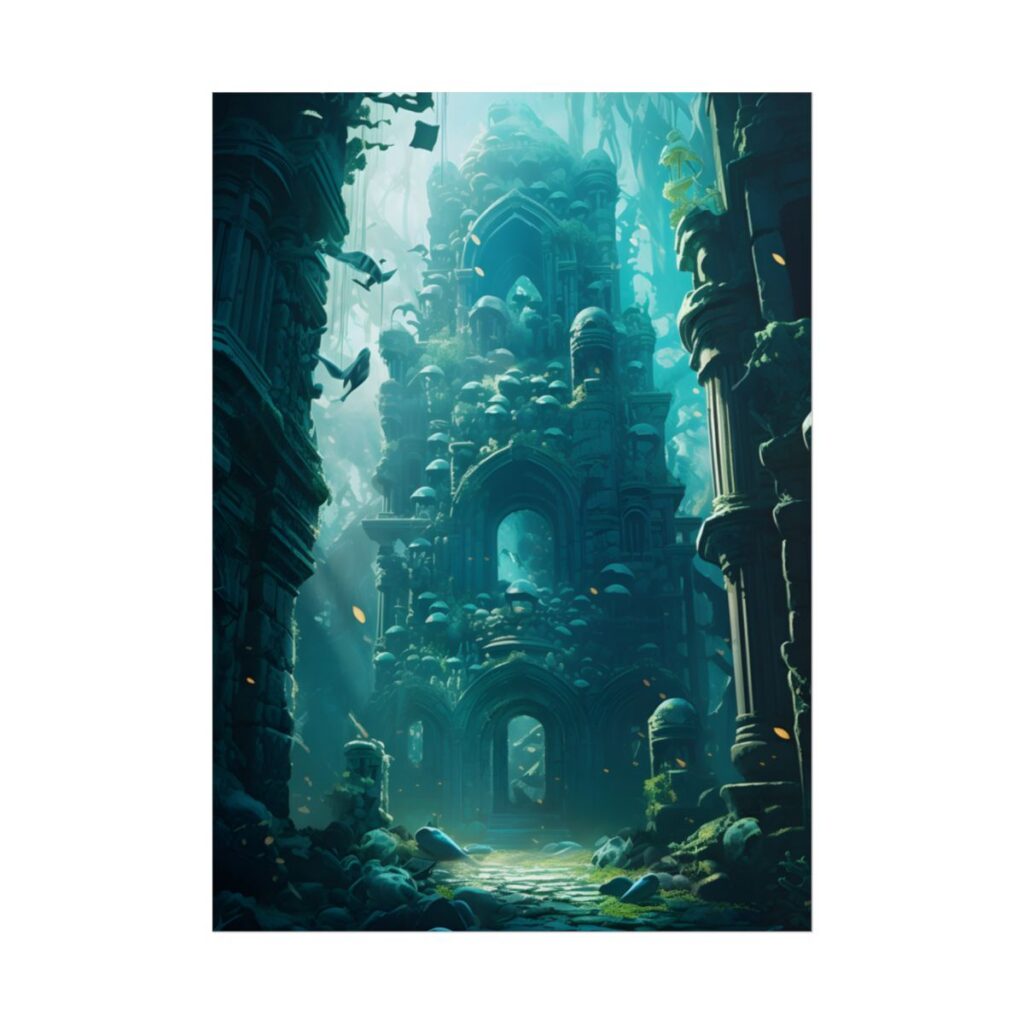 Lost Underwater Civilization: Ancient Artifacts in Mysterious Depths - Poster