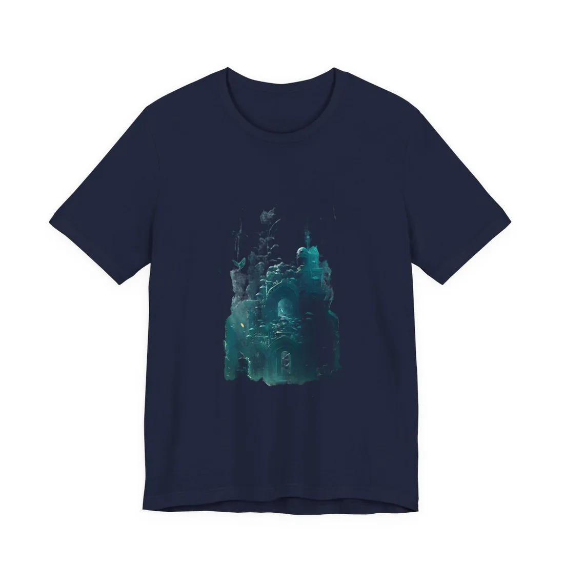 Lost Underwater Civilization: Ancient Artifacts in Mysterious Depths - T-Shirt (Navy)