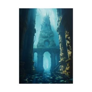 Underwater Ruins and Spire Poster