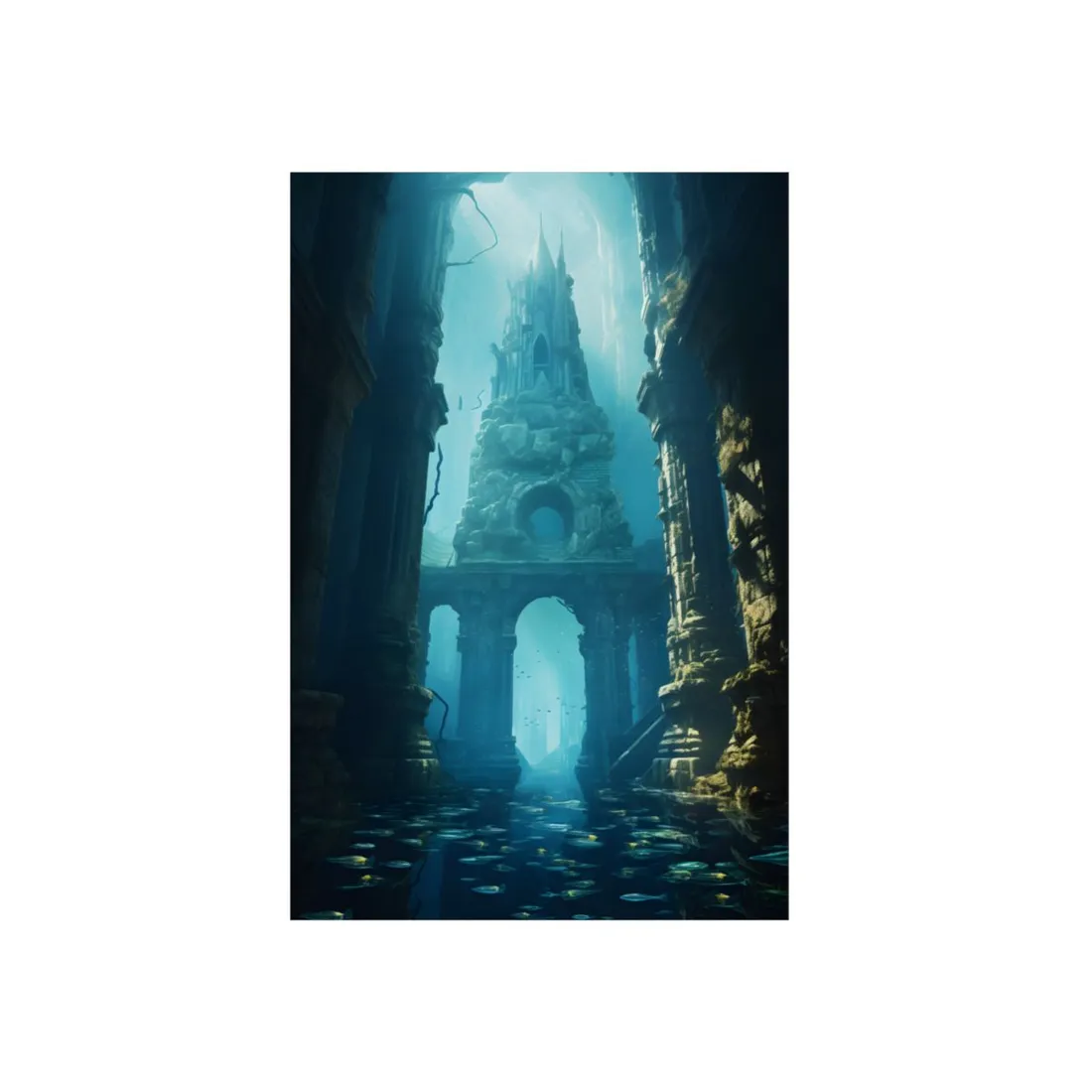 Lost Underwater Civilization: Ancient City - Metal Poster