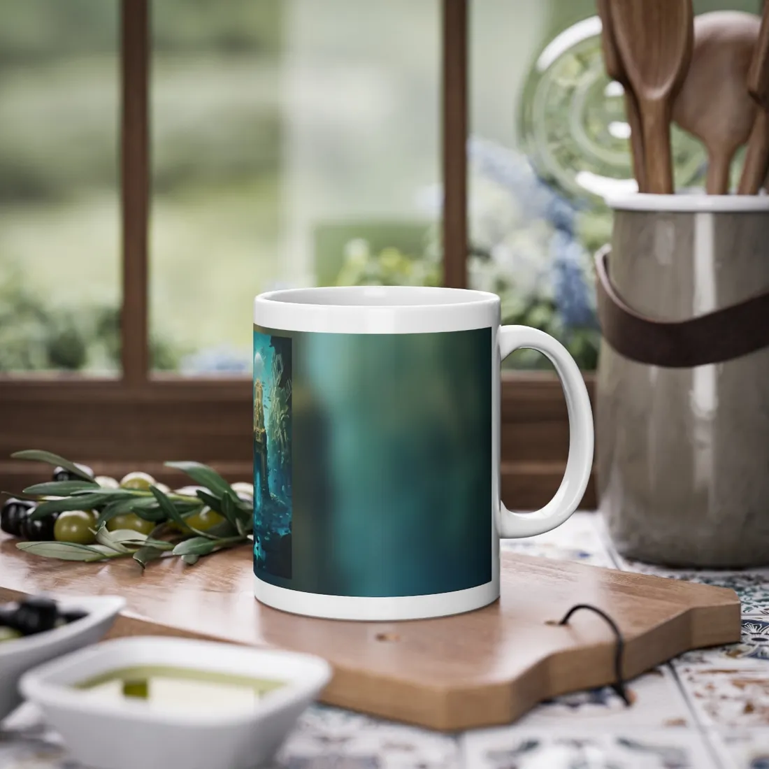 Lost Underwater Civilization: Ancient City Ruins Art - Mug