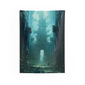 Ancient Ruined Stone Hall Wall Tapestry